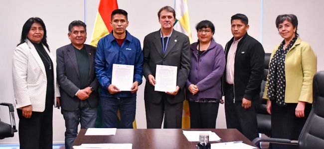FAO Bolivia y Frente Parlamentario contra el Hambre firman acuerdo de colaboración