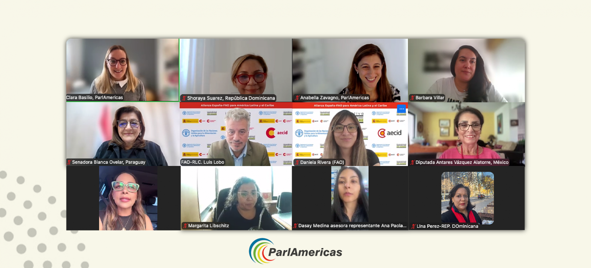 Frentes parlamentarios y ParlAméricas articulan acciones para erradicar el hambre con perspectiva de género